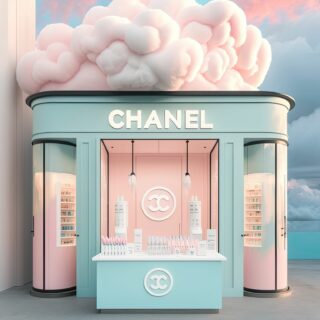 L'univers utopique de la maison de luxe Chanel formulé par de l'intelligence artificielle.