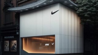 L'intelligence artificielle vient en soutien du design des retail concept store comme ici, à Kyoto, pour le leader du sport Nike.