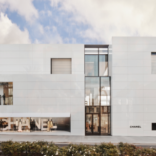 Traditional sailing ships inform the curving façade of Louis Vuitton's  flagship Osaka store